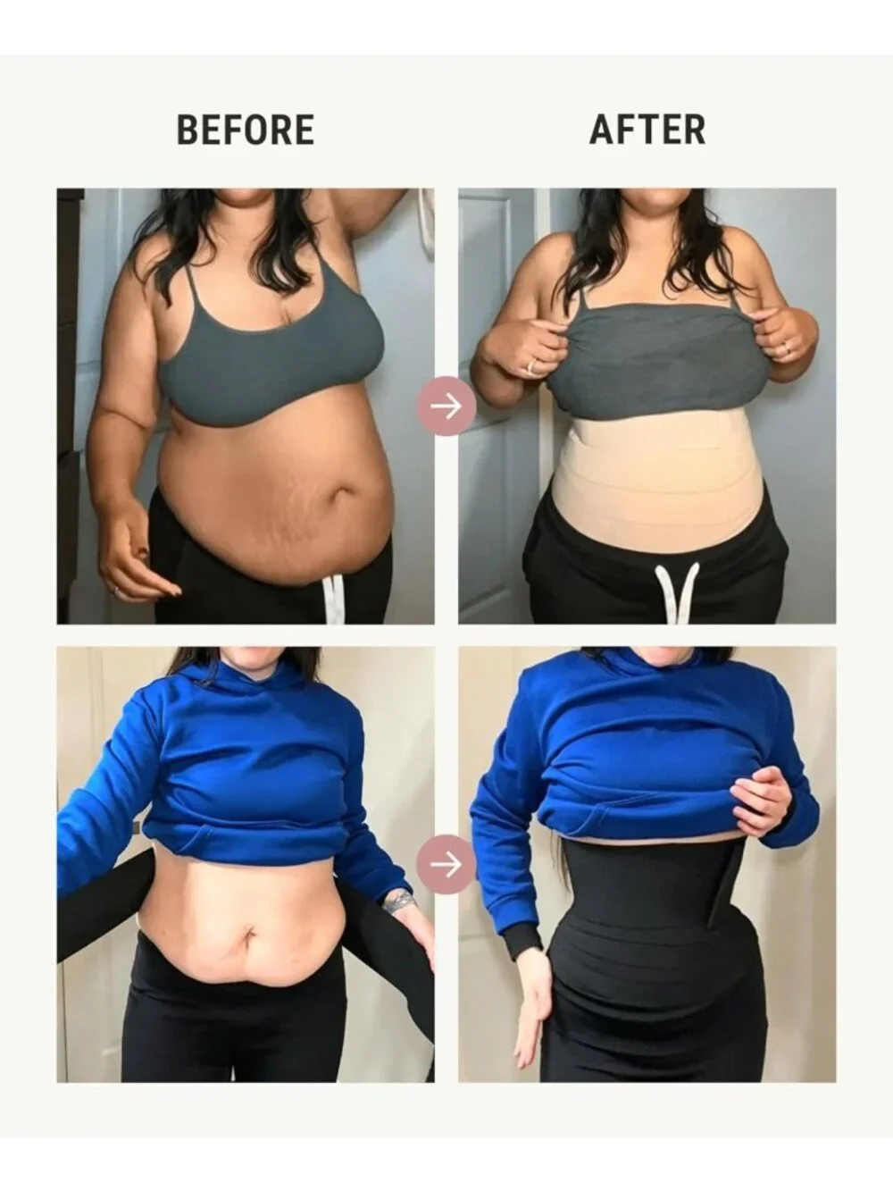 Tummy Control Waist Trainer for Women - Long Torso Trimmer Belt & Wrap